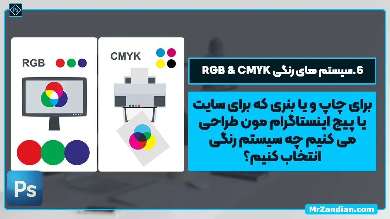 6 سیستم های رنگی RGB و CMYK